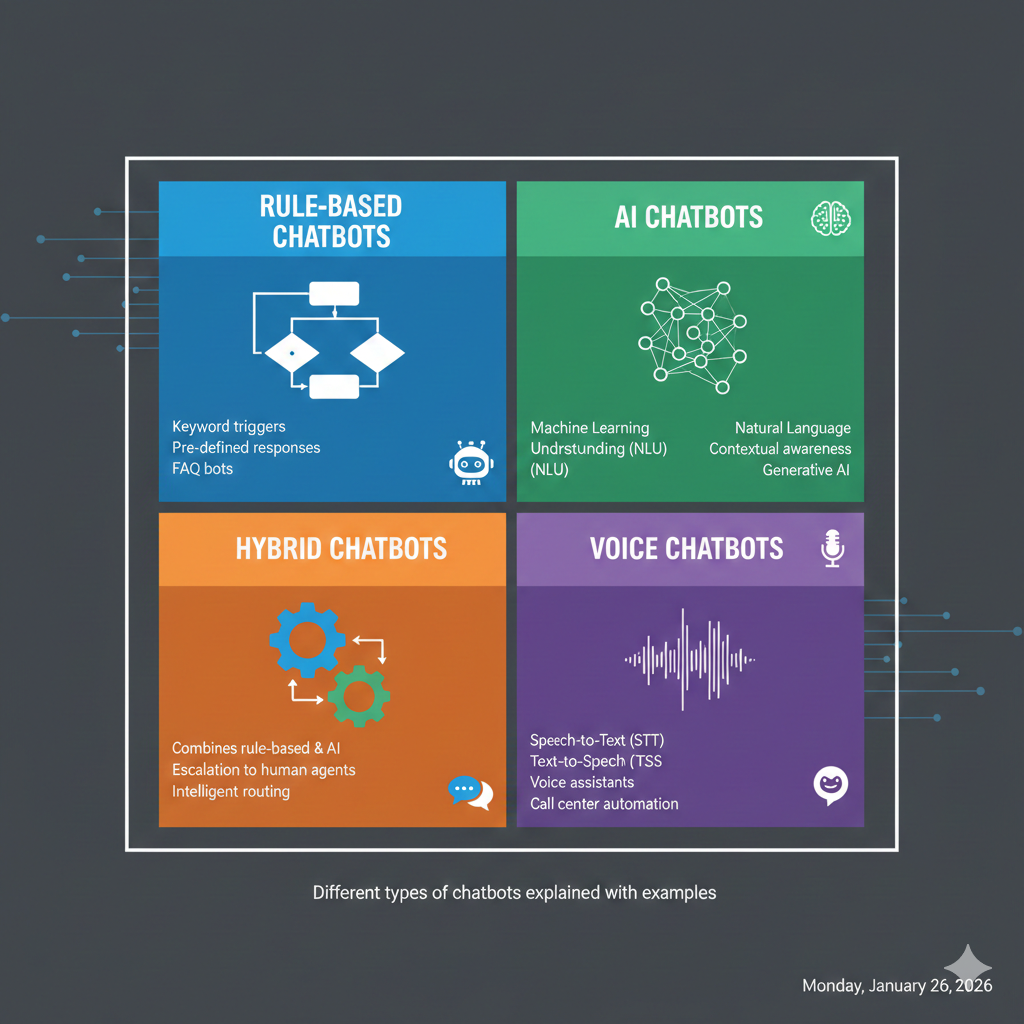 10 Chatbot Explained: Types, Uses, Examples, how to build one